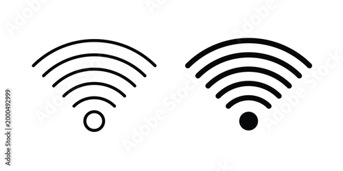 Wifi icon pack vectors for graphic projects.