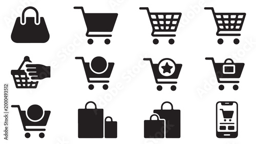 Black vintage style award badges ribbons and decorative horizontal banner set collection.