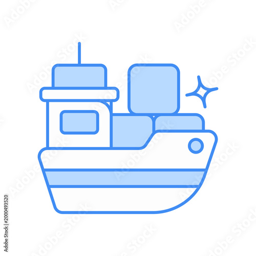 Cargo Ship vector icon