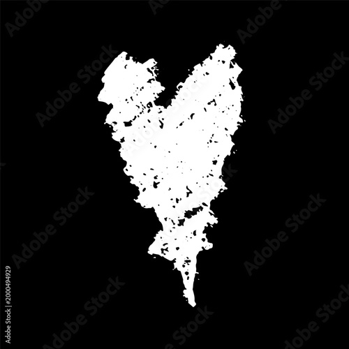 Hand Drawn Chalk Heart Illustration