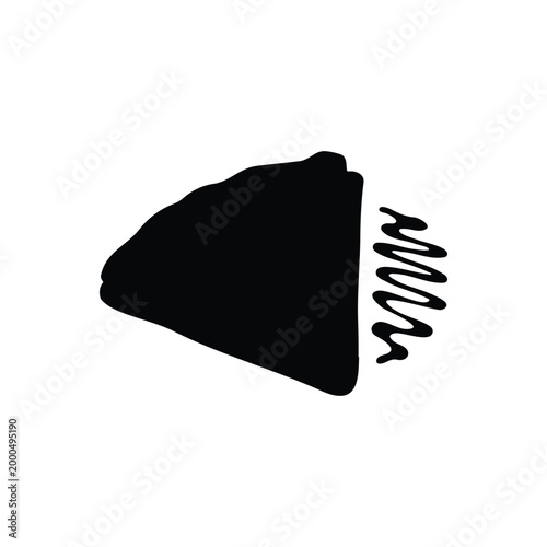 Crepe silhouette icon vector flat design.