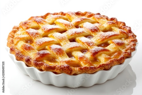 Delicious homemade apple pie dessert.