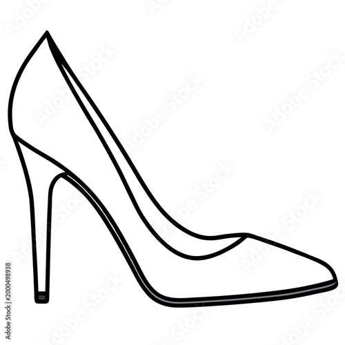 black high heel shoes