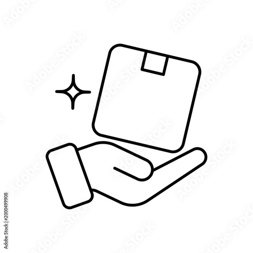 Handing Over Package vector icon