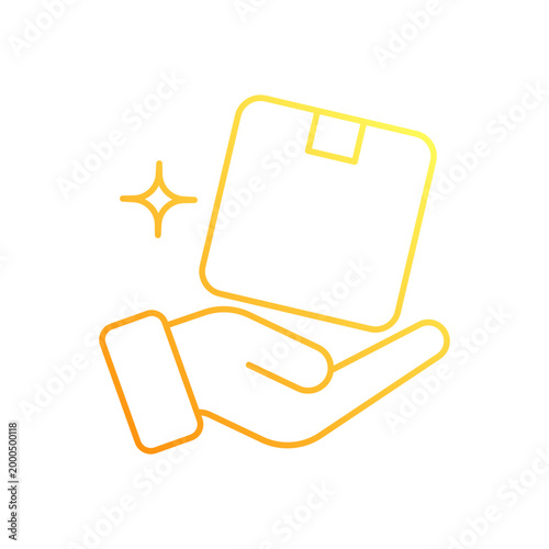 Handing Over Package vector icon