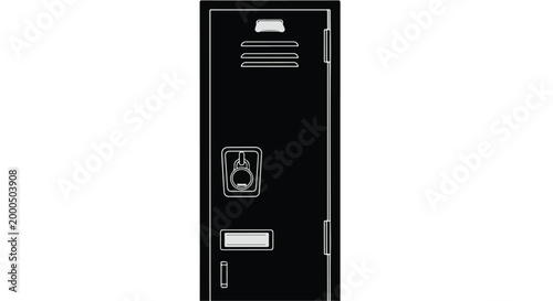Secure metal safe with combination lock and handle on front for storing valuable documents and assets in office or home