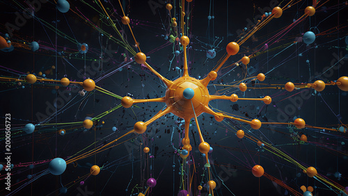 Global network connecting abstract nodes and data points
