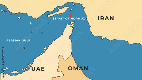 Strait of hormuz zoom map