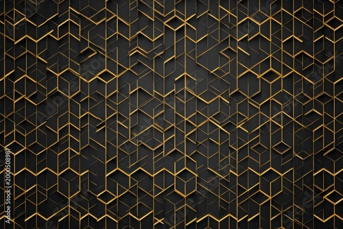 Geometric Pattern Gold Lines.