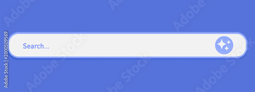Website prompt bar, ai frame set. Artificial intelligence, machine learning technology, chat, futuristic, button. Search bar Internet browser engine
