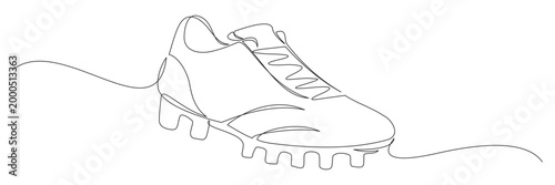 continuous line drawing of a soccer shoe 1.eps