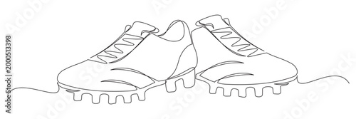 continuous line drawing of a soccer shoe 2.eps