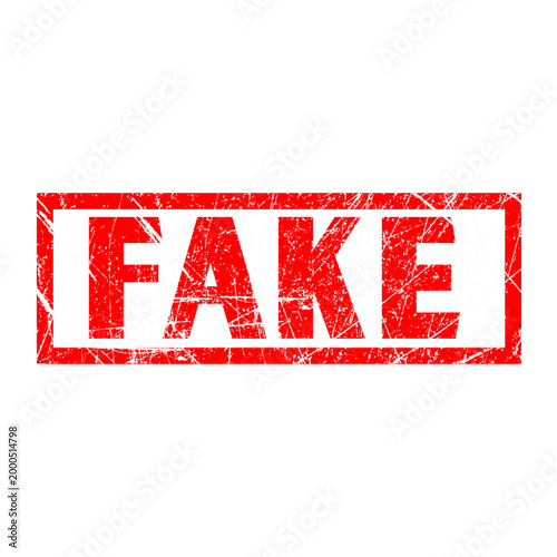 Fake Red Grunge Stamp