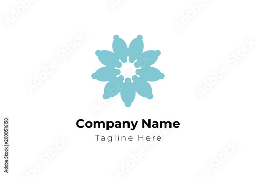 Minimal Flower Beauty Logo