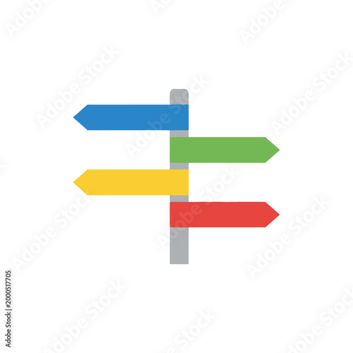 Free Download A colorful signpost with multiple directions. - GFXLoad