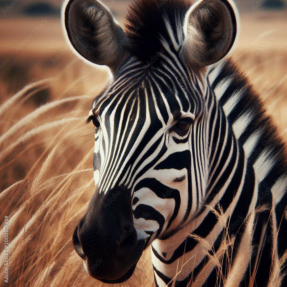 Naklejka premium close up of zebra