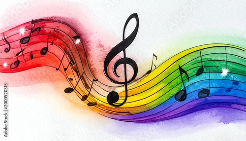 Colorful music abstract
