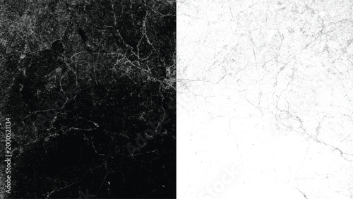 Abstract split image vector illustration with contrasting black and white textured backgrounds
