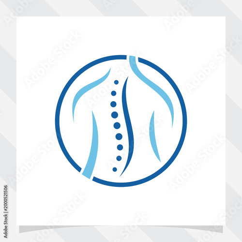 Spine care icon, chiropractor and physiotherapy, osteopathy vector icon, vector illustration. Spine care icon logo flat vector design.