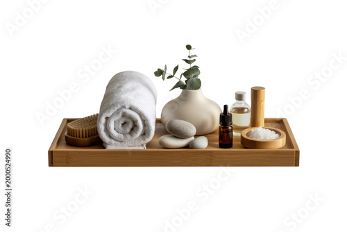 Spa Bathroom Accessories Set Isolated on Transparent Background