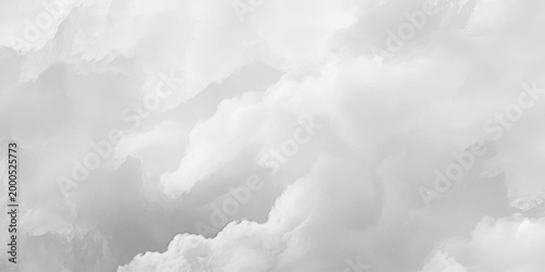 Moody Monochrome Sky with Thick Clouds. Abstract Gray Sky with Dynamic Clouds