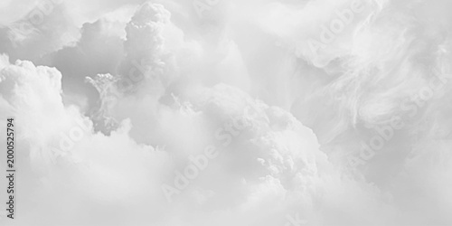 Dramatic Black and White Cloud Formation. Dark and Light Clouds in Black and White