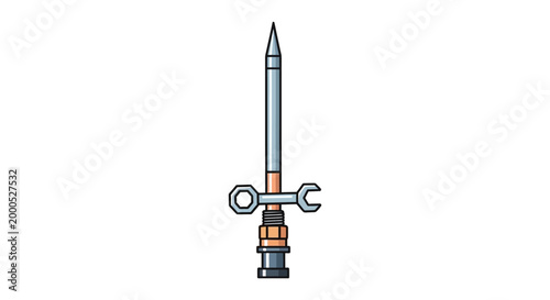 Detailed illustration of a pencil sharpener.