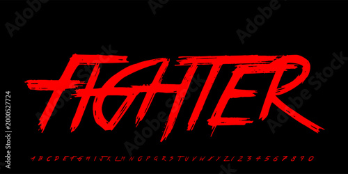 Fighter Font, Handmade cutout style font with organic shapes, perfect for coffee branding, cafes, and artisan packaging.vector design