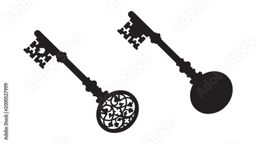 security element isolated success treasure medieval set gothic