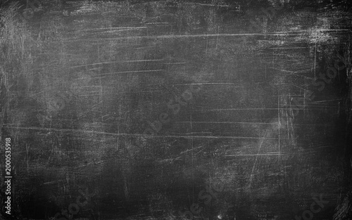Dark Chalkboard Grunge Texture Background. Vintage Blackboard Distress Overlay