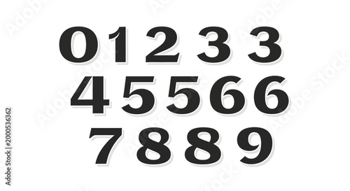 Black numbers on white background.