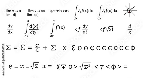 Mathematical equations and symbols.