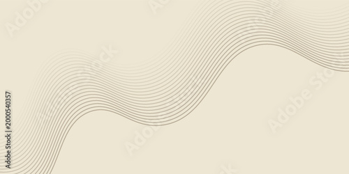 Latar belakang abstrak dengan garis dan gelombang. Ukuran spanduk web. Elemen untuk desain. Latar belakang vektor brosur, buklet, selebaran, poster. Gradien coklat dan krem. Kopi, kafe eps10