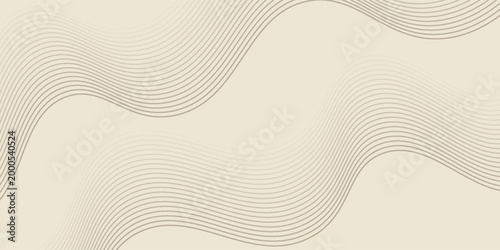 Latar belakang abstrak dengan garis dan gelombang. Ukuran spanduk web. Elemen untuk desain. Latar belakang vektor brosur, buklet, selebaran, poster. Gradien coklat dan krem. Kopi, kafe eps10