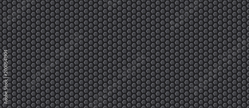 Hexagonal honeycomb embossed geometric pattern dark gray surface.