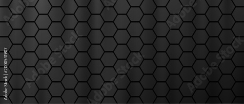 Hexagonal tile grid dark gray geometric pattern texture.