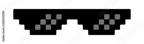 Pixelated sunglasses: retro gaming style glasses.