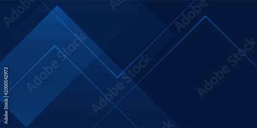 Bild auf Leinwand Black polygon shapes design with dark navy blue silver abstract pattern background