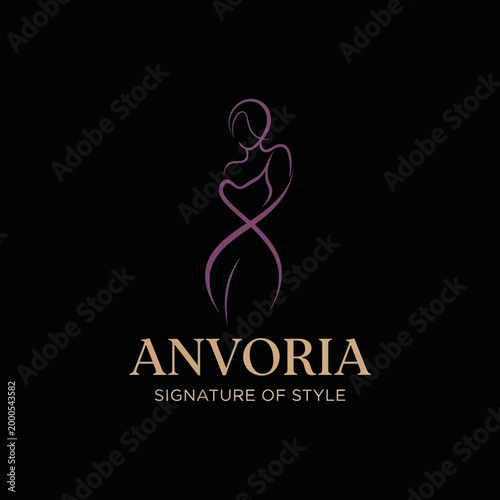 Anvoria fashion brand logo design.