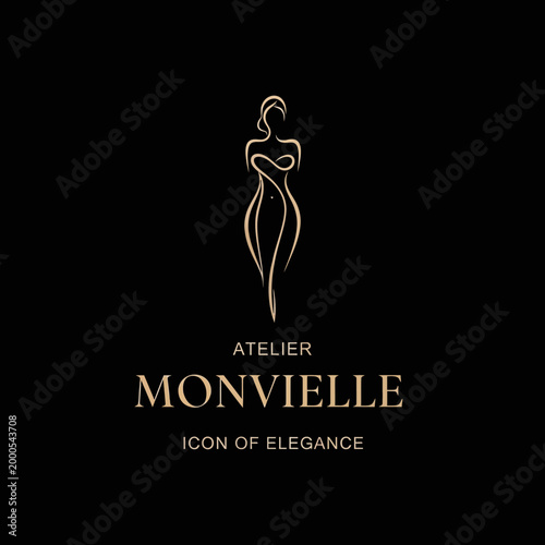 Elegant Woman Icon Logo Design.