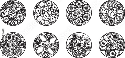 Εκτύπωση καμβά Black and white seamless celtic knot patterns seamless vector Vector