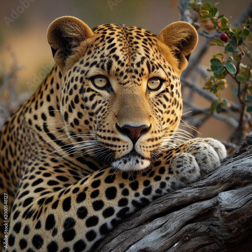 close up of a leopard