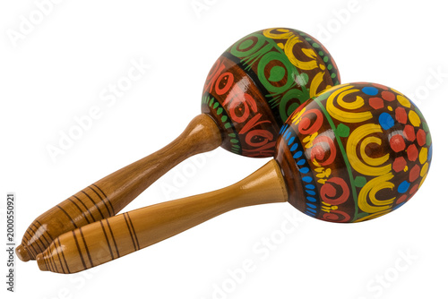 Hand Painted Maracas Musical Instrument Vector Illustration Isolated on Transparent Background