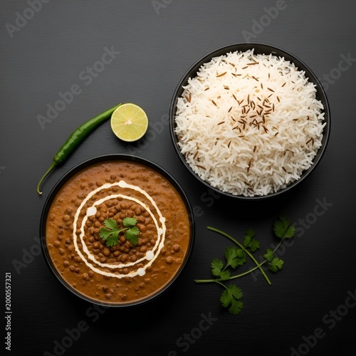 Creamy North Indian Dal Makhani Rustic Food Photography