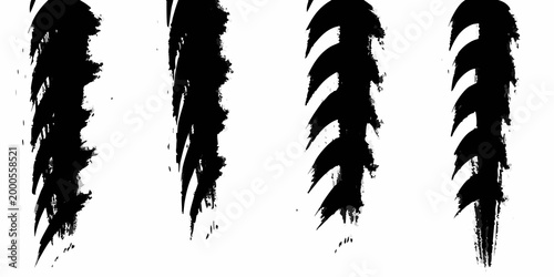black ink splatter textures with dramatic drips on white background high quality professional detailed modern