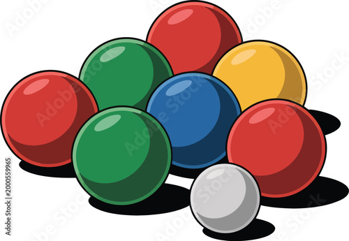 Cute cartoon a illustrator vector bocce