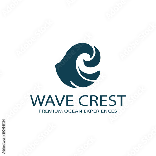 Wave Crest Icon Logo – Ocean Motion & Modern Brand Identity Design
