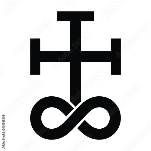 Orthodox cross infinity symbol