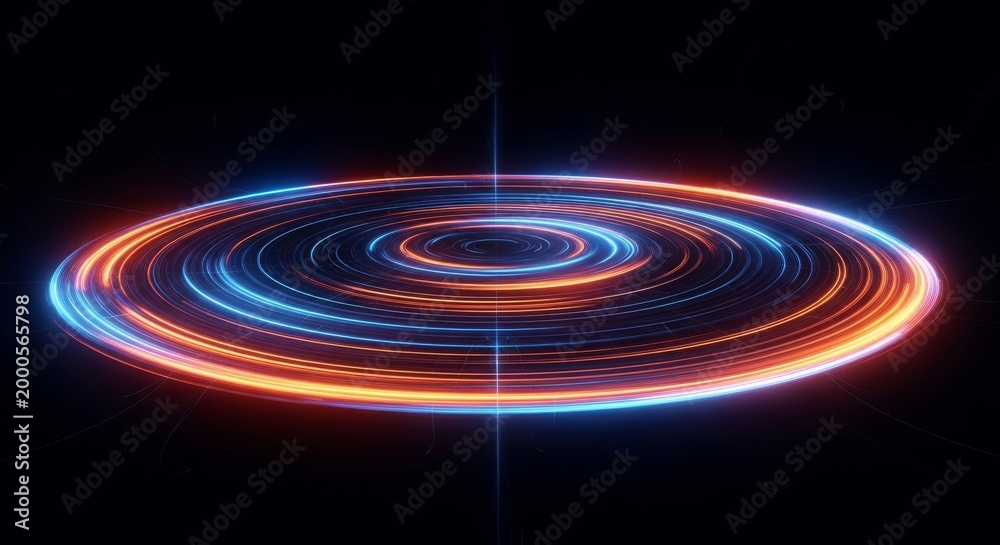 Fototapeta premium Abstract Swirling Energy Rings of Light