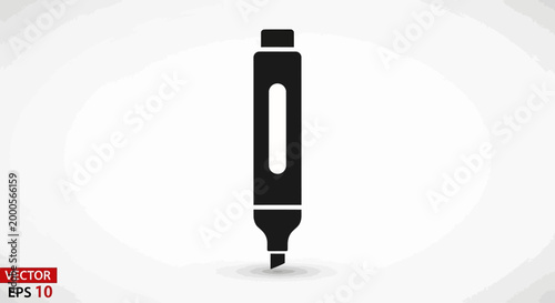 Black marker pen with tip.